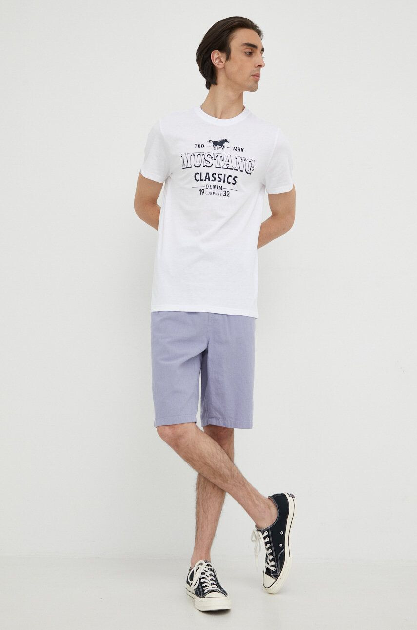 Lee Къс панталон с лен Relaxed Drawstring S Misty Lilac в лилаво - Pepit.bg