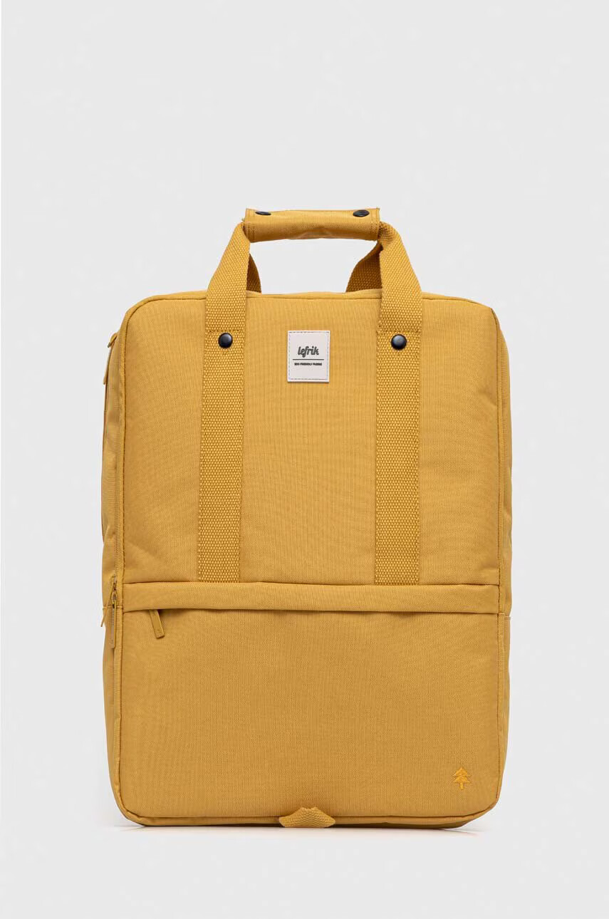 Lefrik Раница DAILY BACKPACK в жълто голям размер с изчистен дизайн - Pepit.bg
