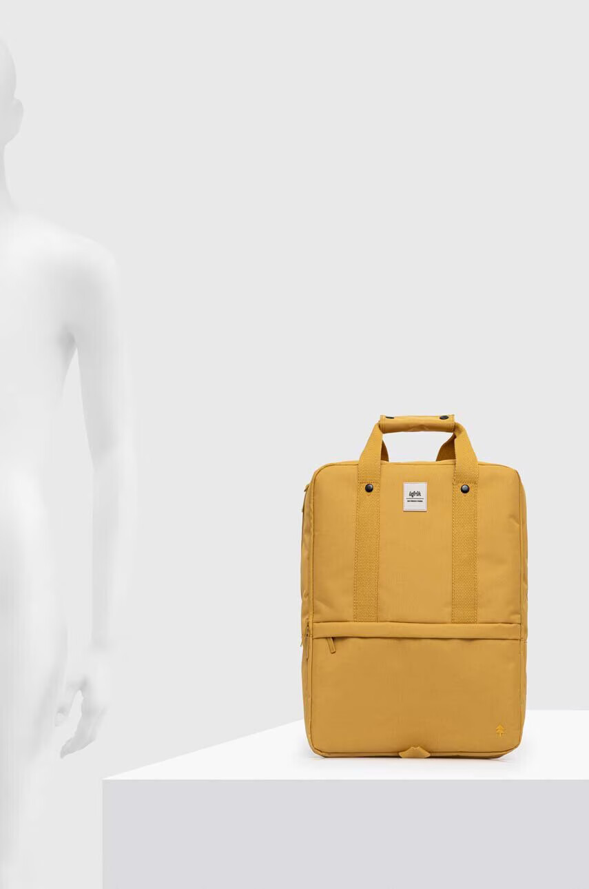 Lefrik Раница DAILY BACKPACK в жълто голям размер с изчистен дизайн - Pepit.bg