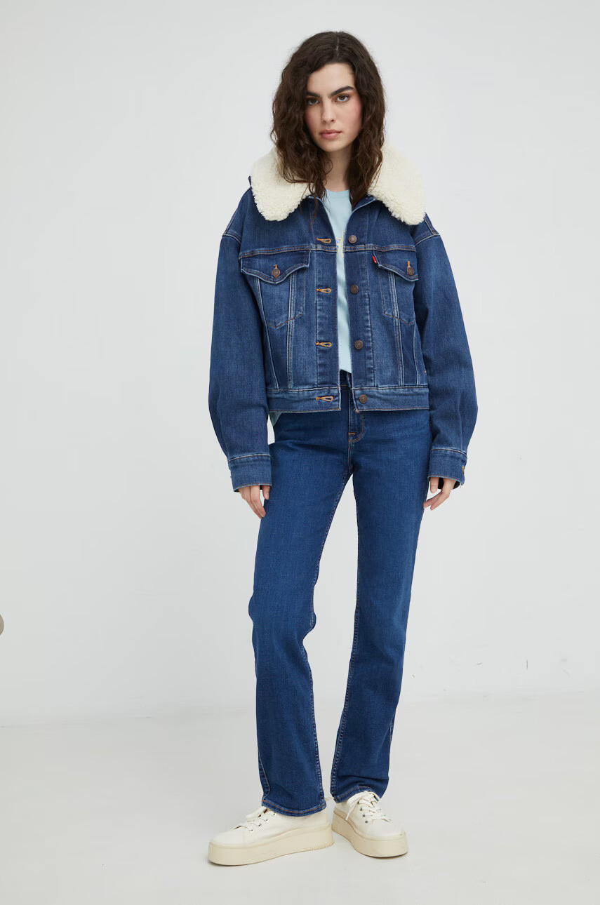 Levi's Дънково яке с вълна в тъмносиньо преходен модел - Pepit.bg