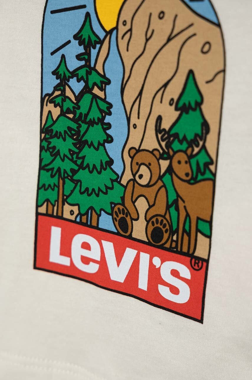 Levi's Бебешка памучна блуза с дълъг ръкав с десен - Pepit.bg