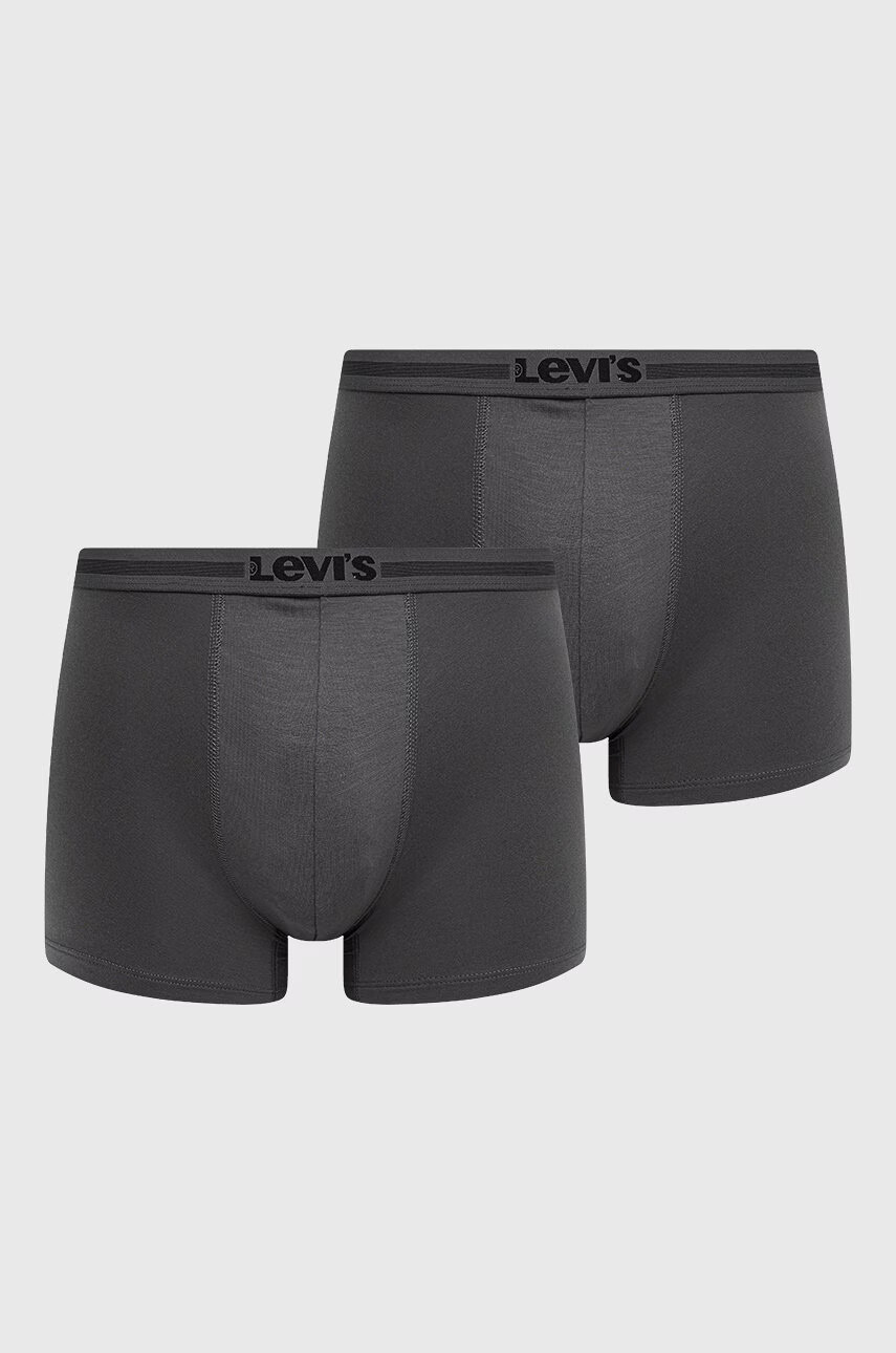 Levi's Боксерки (2-pack) мъжки в сиво - Pepit.bg