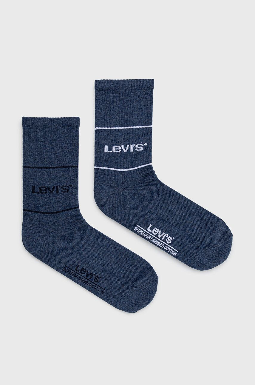 Levi's Чорапи (2-pack) мъжки в тъмносиньо - Pepit.bg