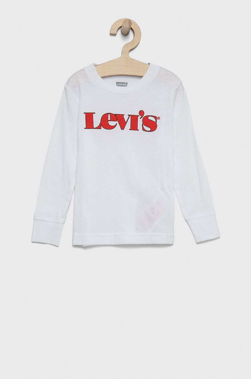 Levi's Детска блуза с дълги ръкави в бяло с принт - Pepit.bg