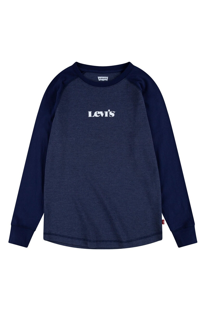 Levi's Детска блуза с дълги ръкави в тъмносиньо с принт - Pepit.bg
