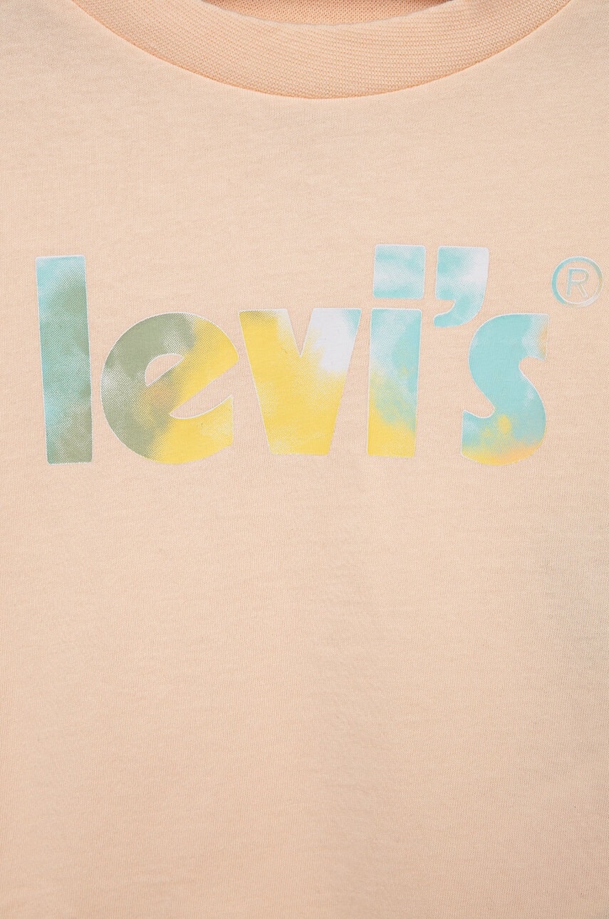 Levi's Детска памучна тениска в розово - Pepit.bg
