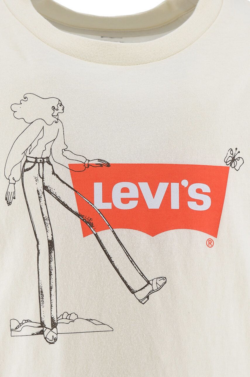 Levi's Детска памучна тениска в бежово - Pepit.bg