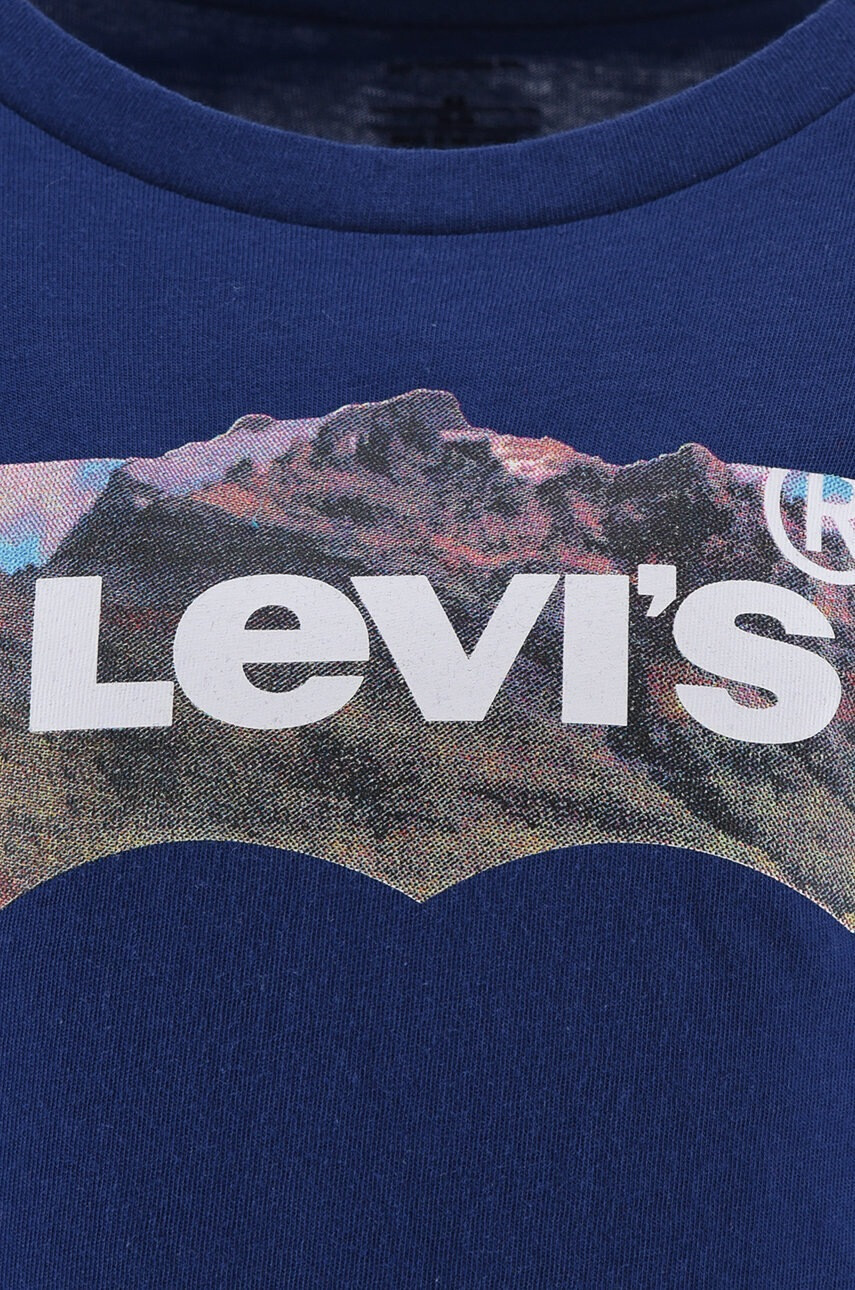 Levi's Детска памучна тениска в тъмносиньо - Pepit.bg