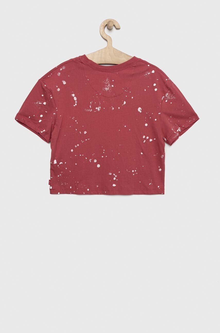 Levi's Детска памучна тениска в червено - Pepit.bg
