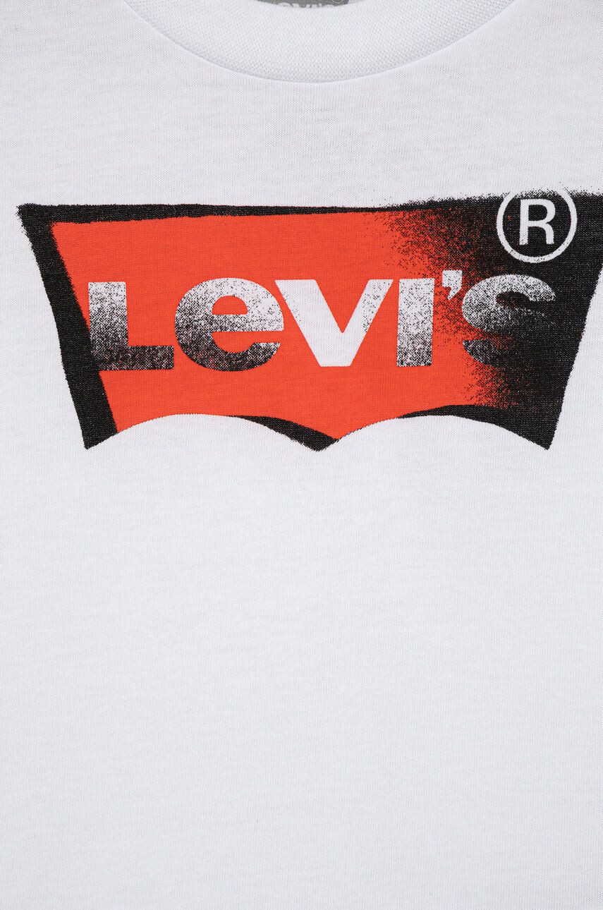 Levi's Детска памучна тениска в бяло с принт - Pepit.bg