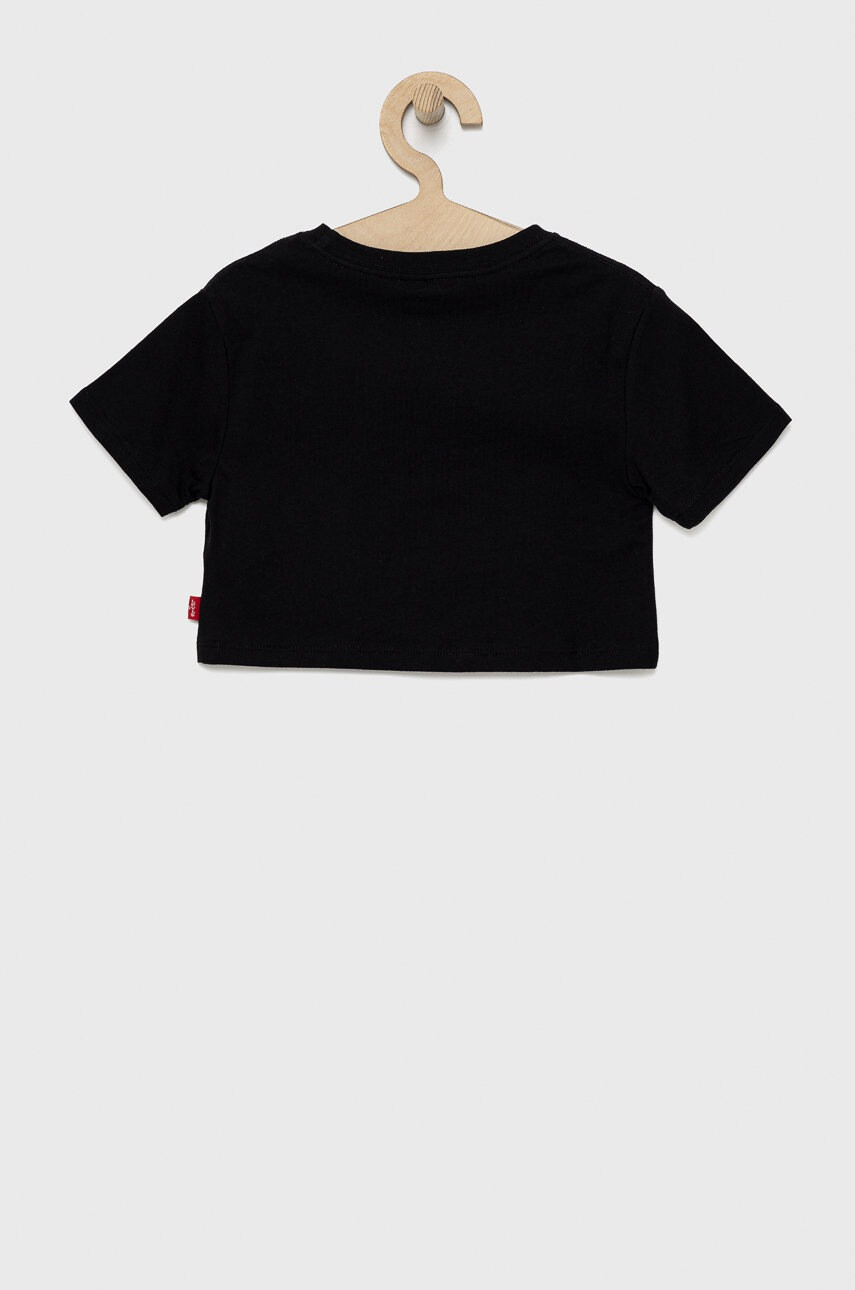 Levi's Детска памучна тениска в черно - Pepit.bg