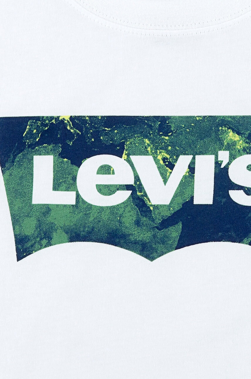 Levi's Детска памучна тениска в бяло с принт - Pepit.bg