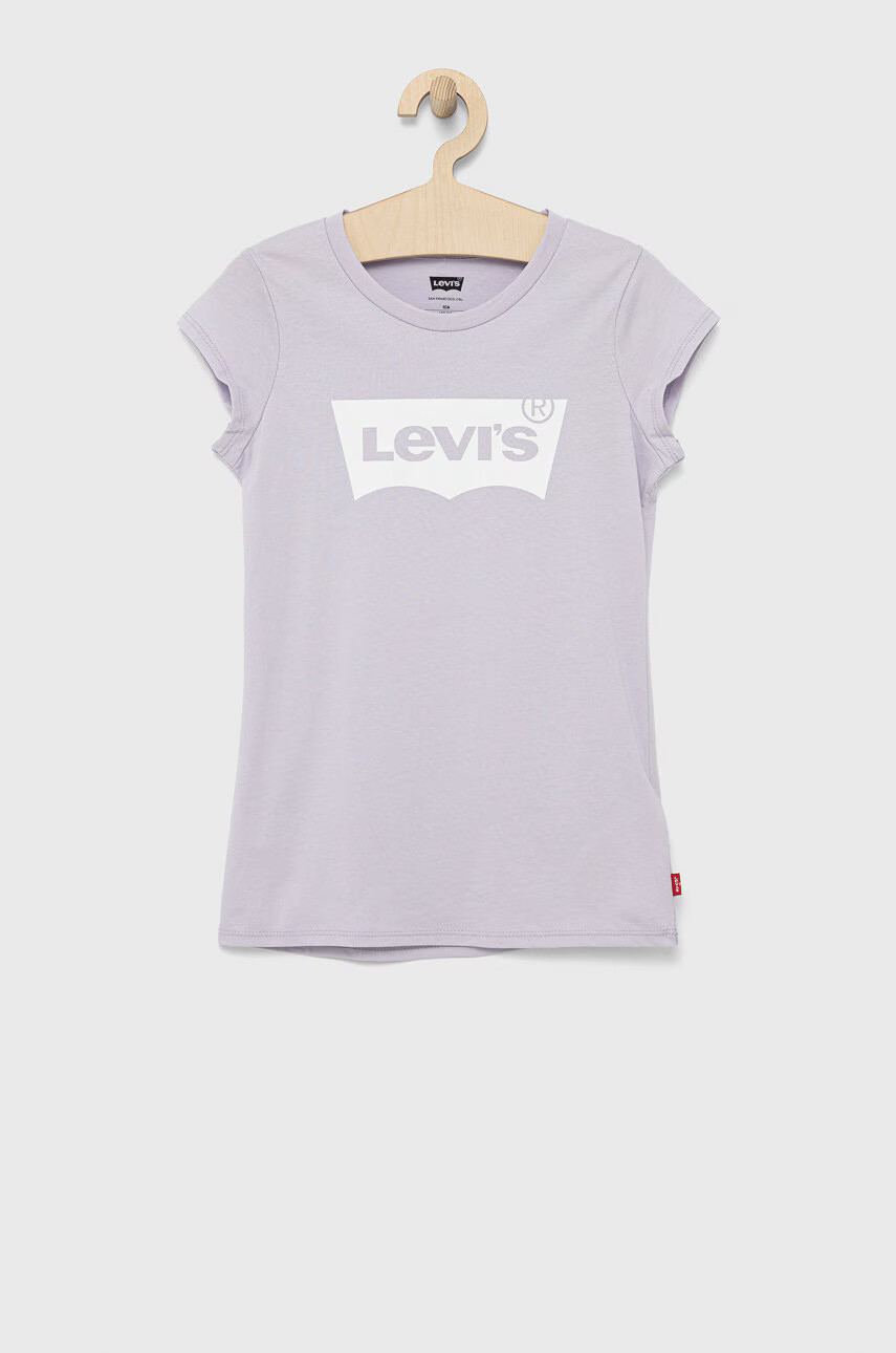 Levi's Детска памучна тениска в лилаво - Pepit.bg