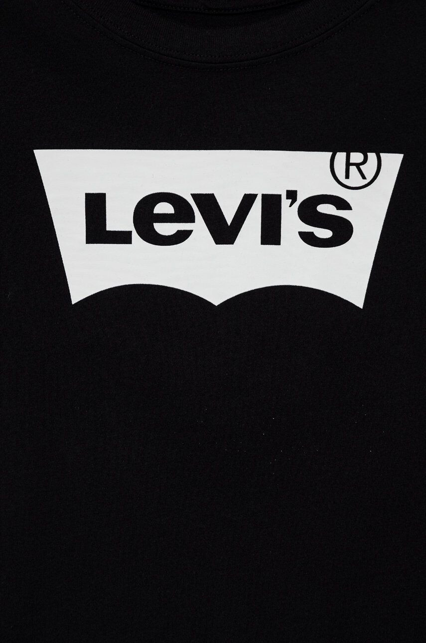 Levi's Детска памучна тениска в черно - Pepit.bg