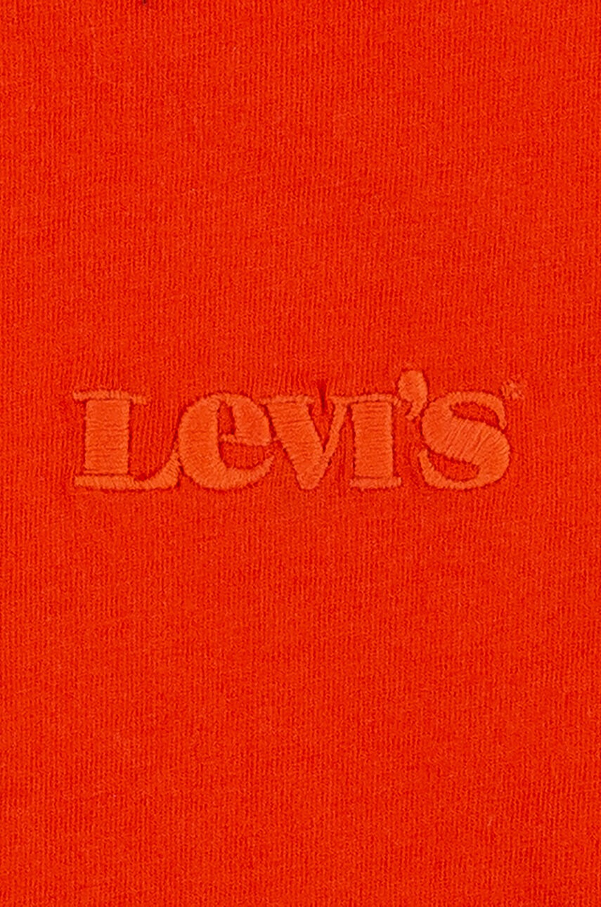 Levi's Детска памучна тениска в червено с изчистен дизайн - Pepit.bg