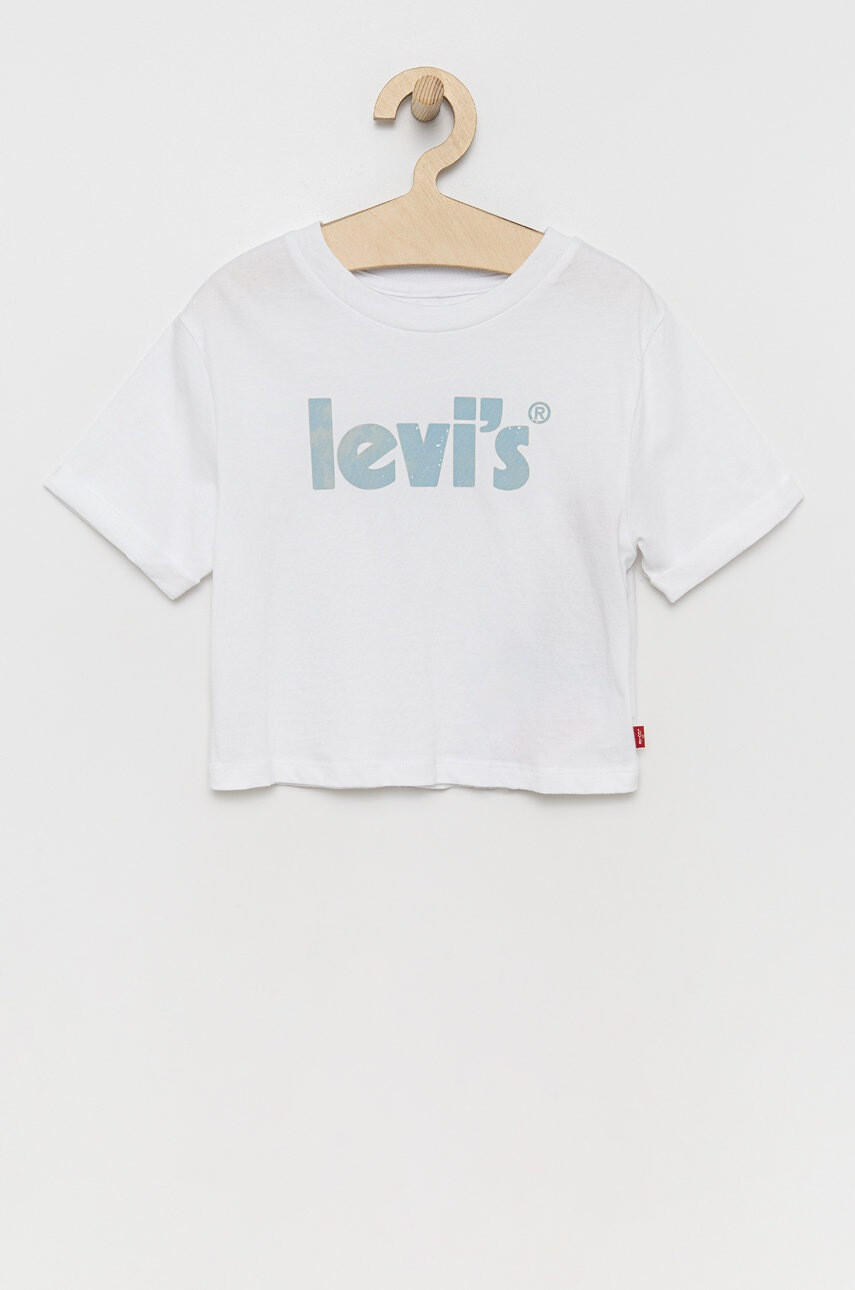 Levi's Детска памучна тениска в бяло - Pepit.bg