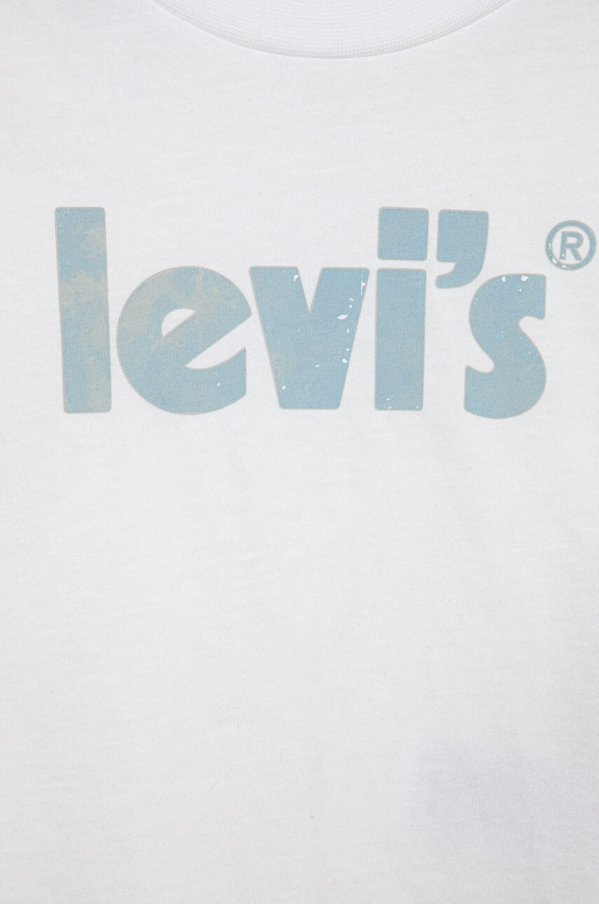 Levi's Детска памучна тениска в бяло - Pepit.bg