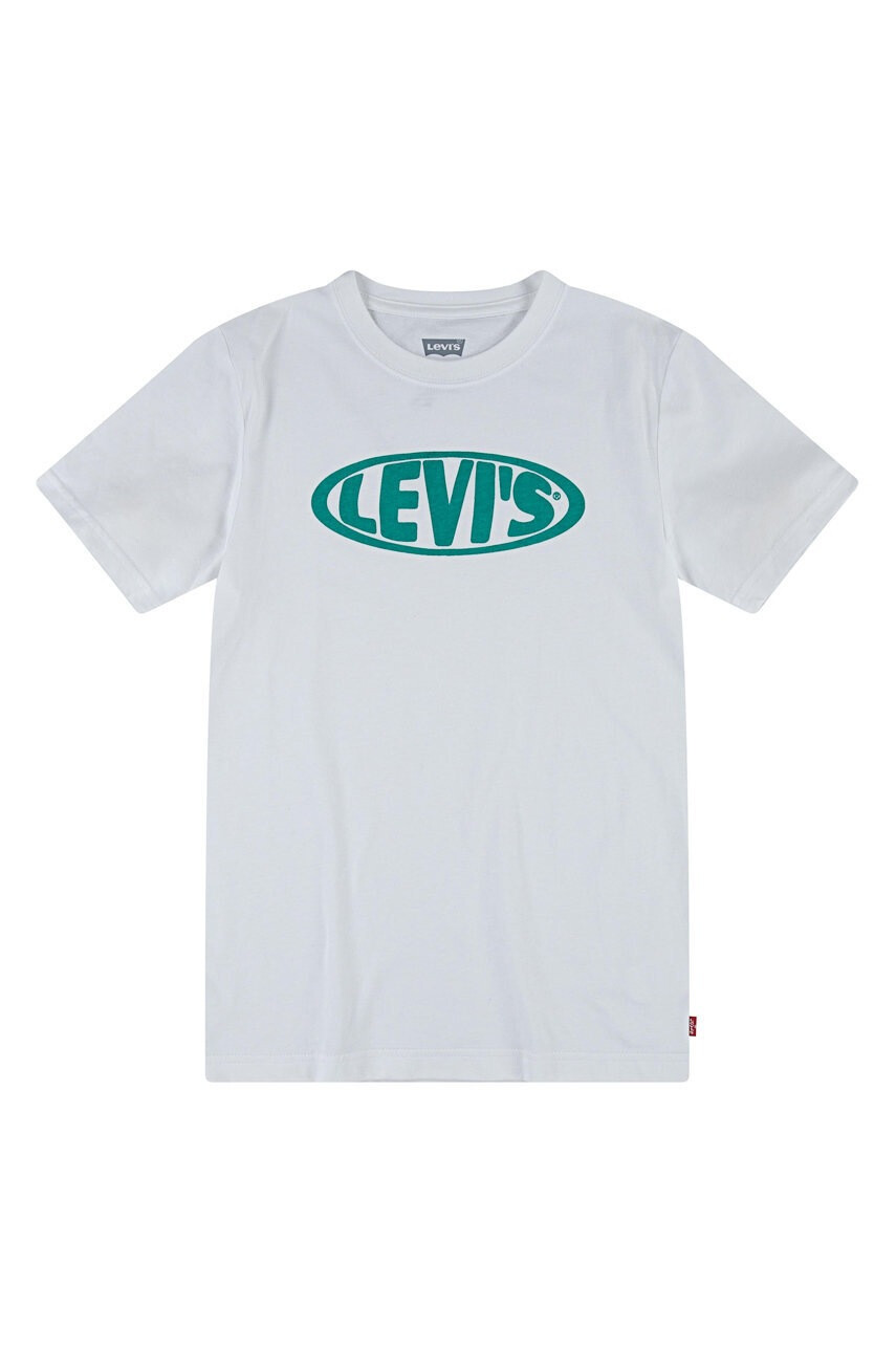 Levi's Детска памучна тениска в бяло с принт - Pepit.bg