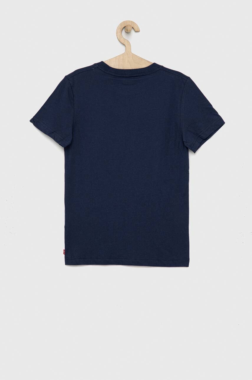 Levi's Детска памучна тениска в тъмносиньо с принт - Pepit.bg