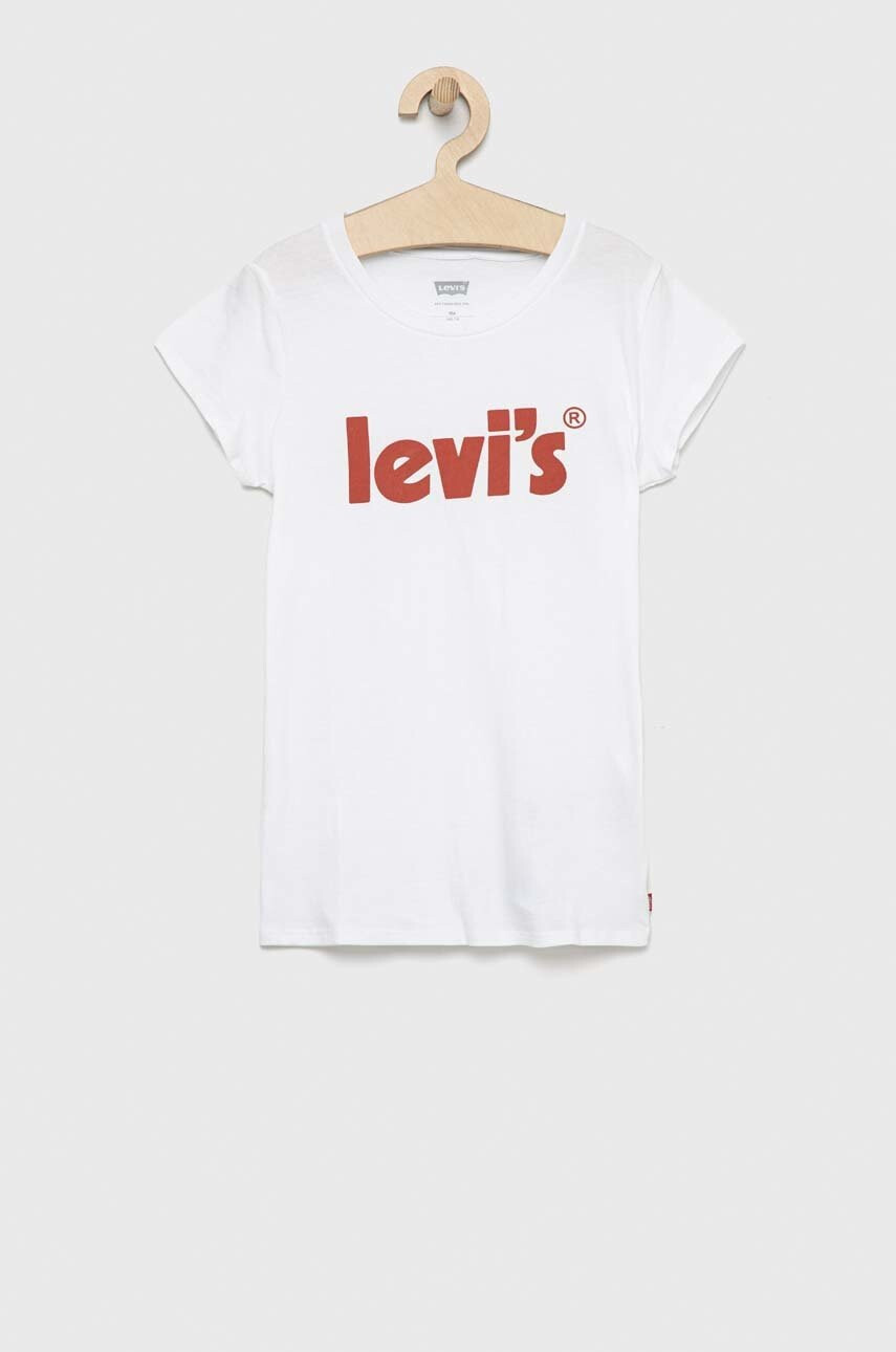 Levi's Детска памучна тениска в бяло - Pepit.bg