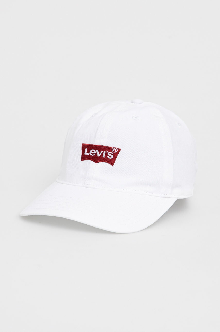 Levi's Детска шапка в бяло с апликация - Pepit.bg