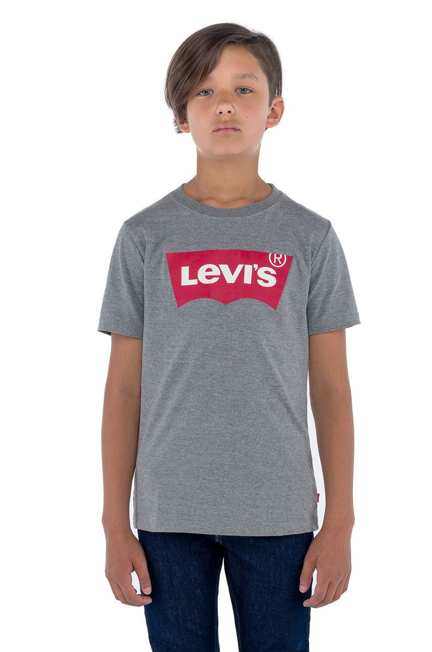 Levi's Детска тениска в сиво с принт - Pepit.bg