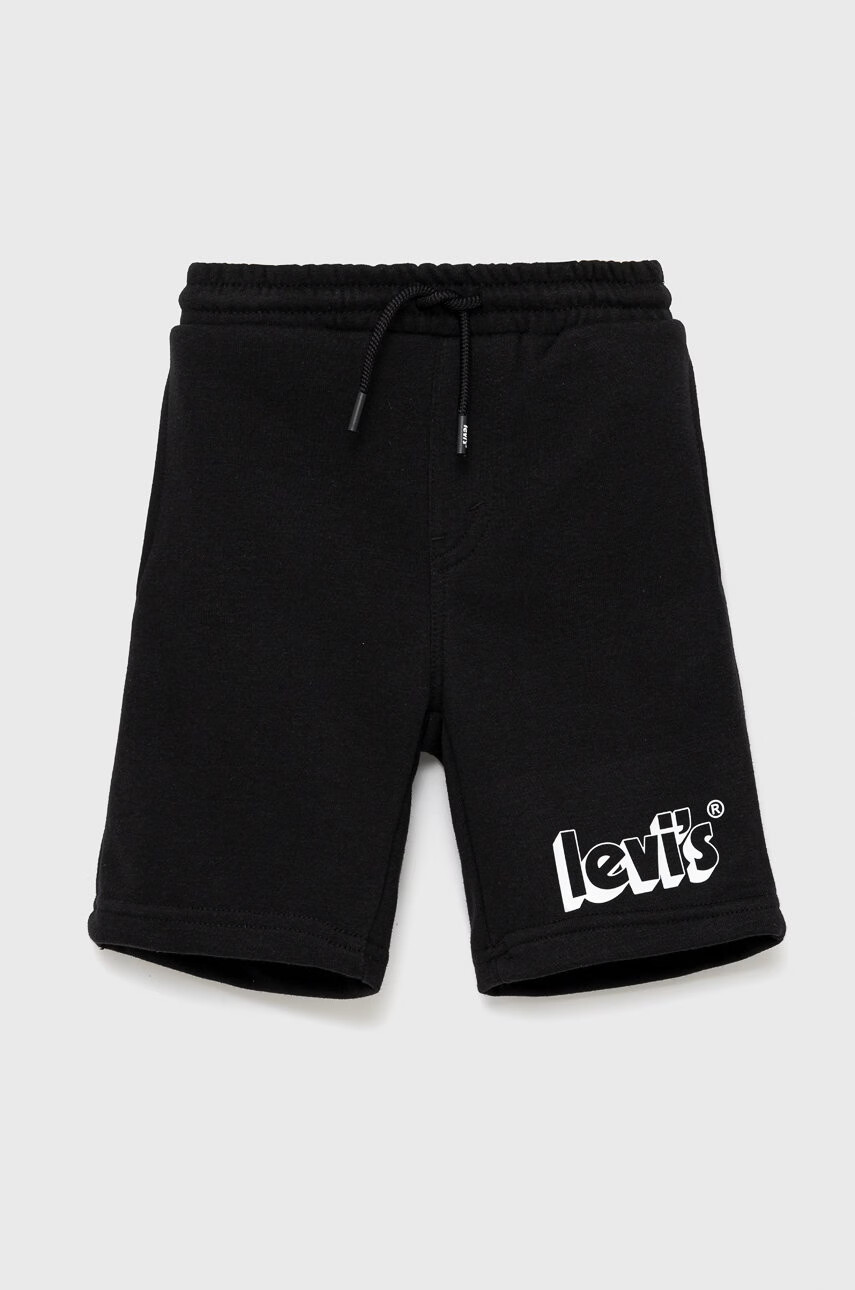 Levi's Детски къси панталони в черно с регулируема талия - Pepit.bg