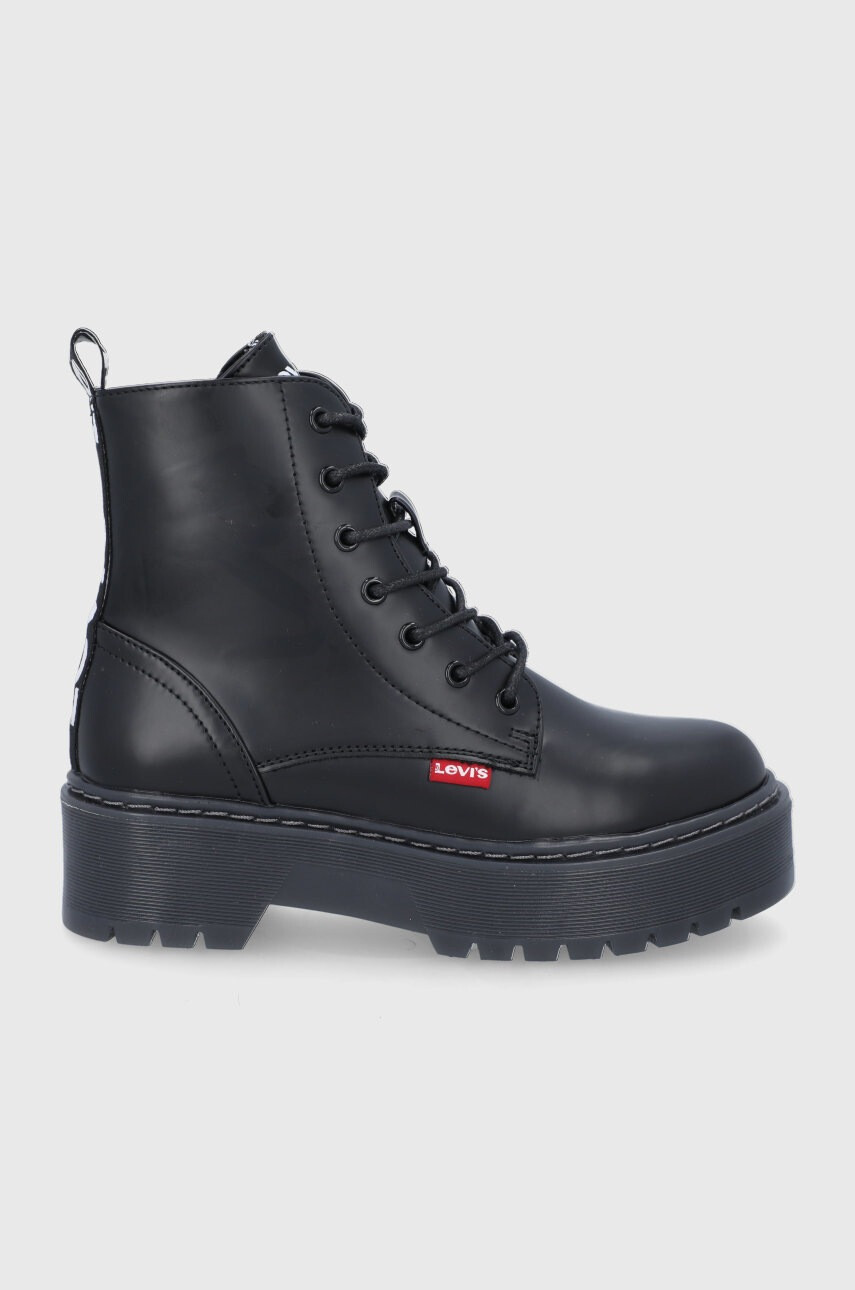 Levi's Детски кубинки в черно - Pepit.bg