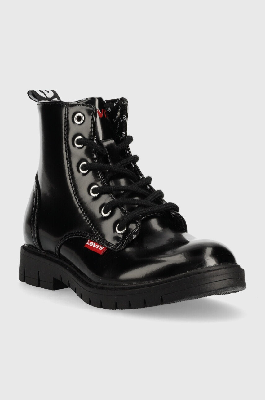 Levi's Детски кубинки в черно - Pepit.bg