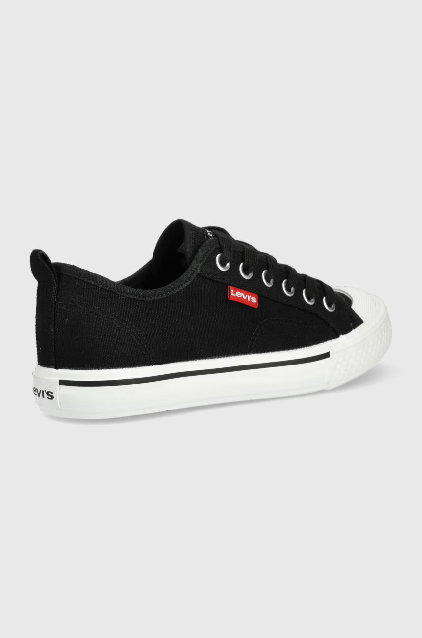 Levi's Детски ниски кецове в черно - Pepit.bg