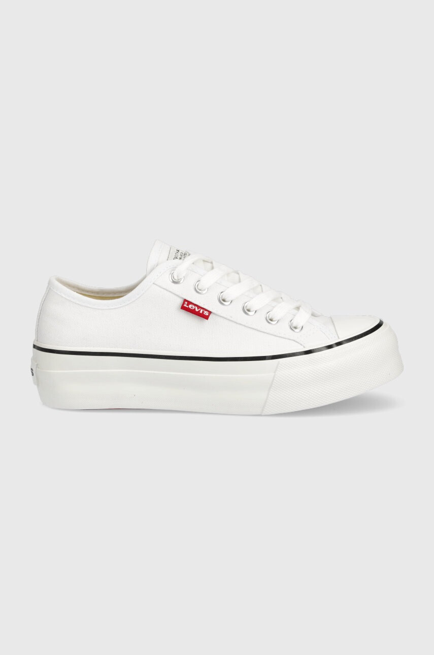Levi's Детски ниски кецове в бяло - Pepit.bg