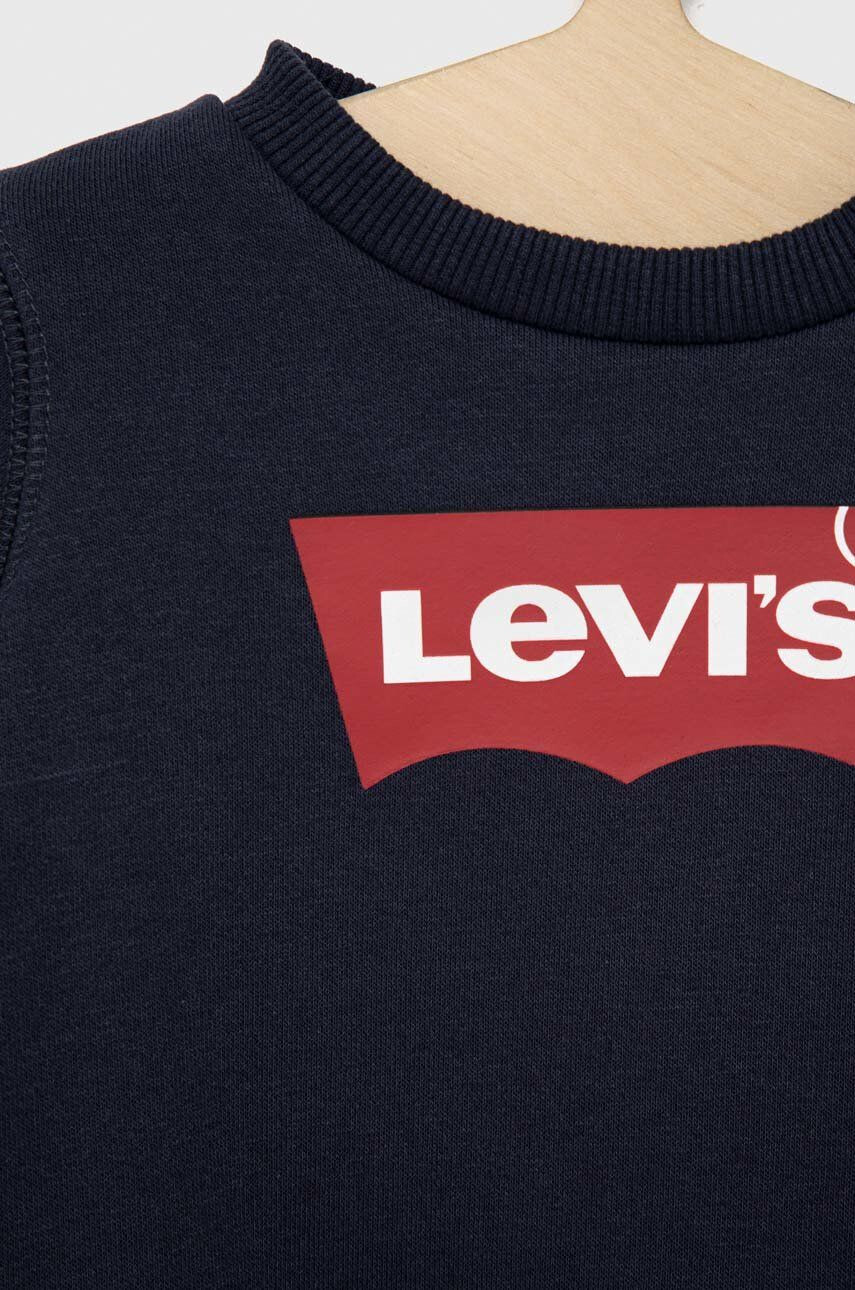 Levi's Детски памучен суичър в тъмносиньо с принт - Pepit.bg