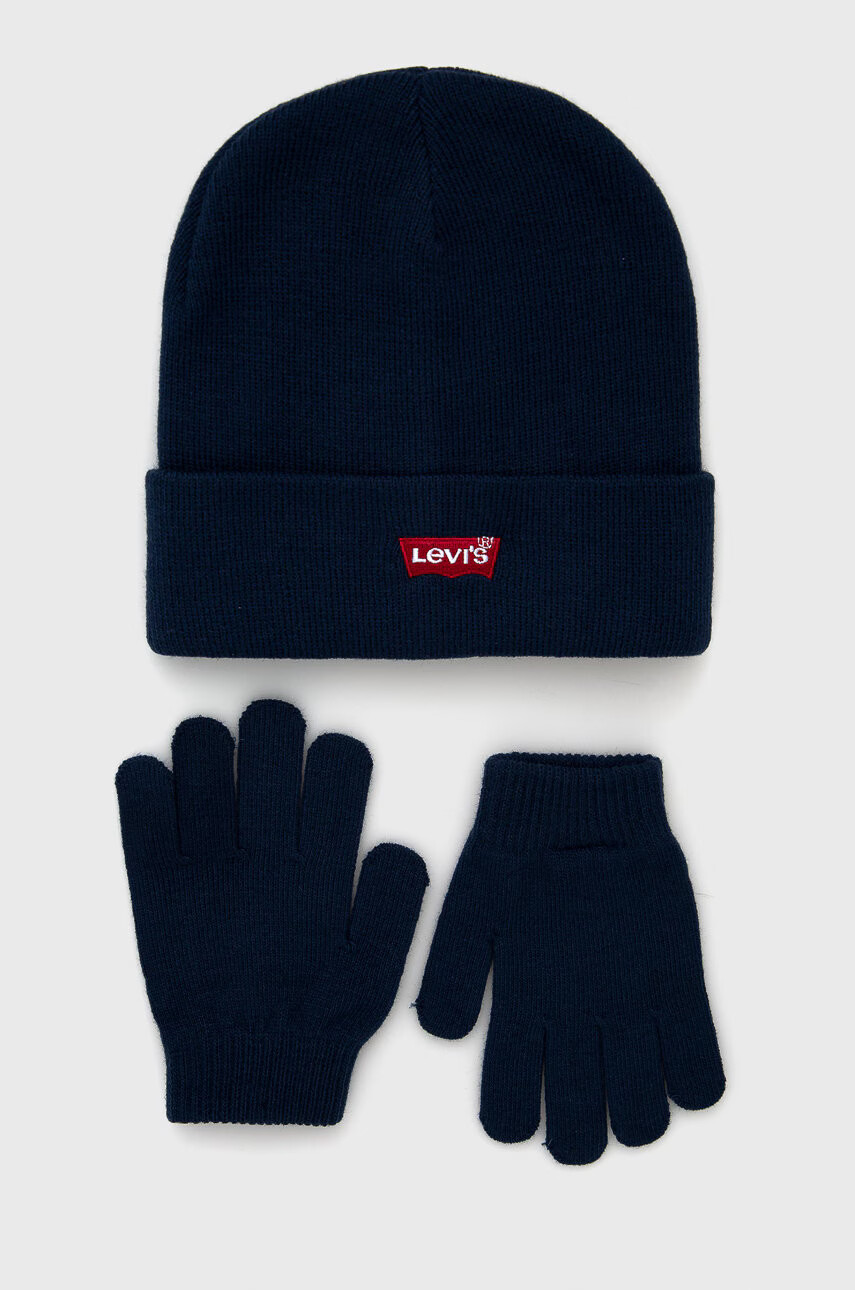 Levi's Детски шапка и ръкавици в тъмносиньо - Pepit.bg