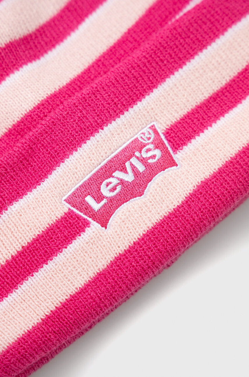 Levi's Детски шапка и ръкавици в розово - Pepit.bg