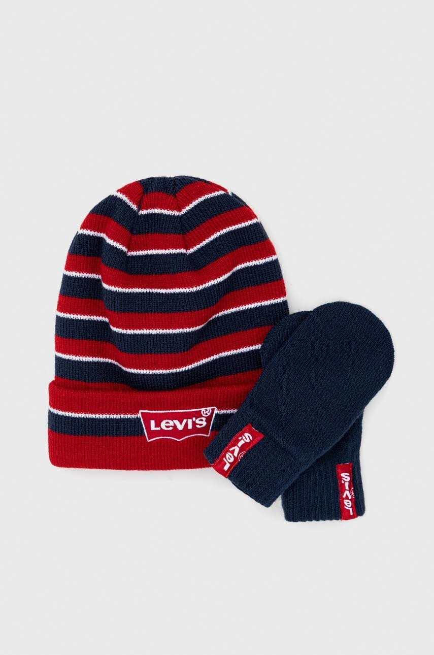 Levi's Детски шапка и ръкавици в тъмносиньо - Pepit.bg