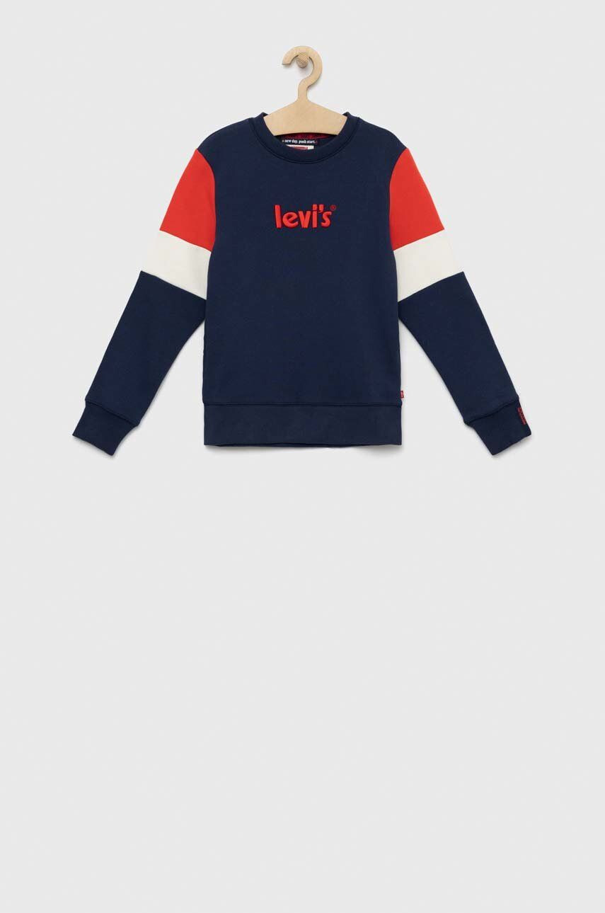 Levi's Детски суичър в тъмносиньо с десен - Pepit.bg