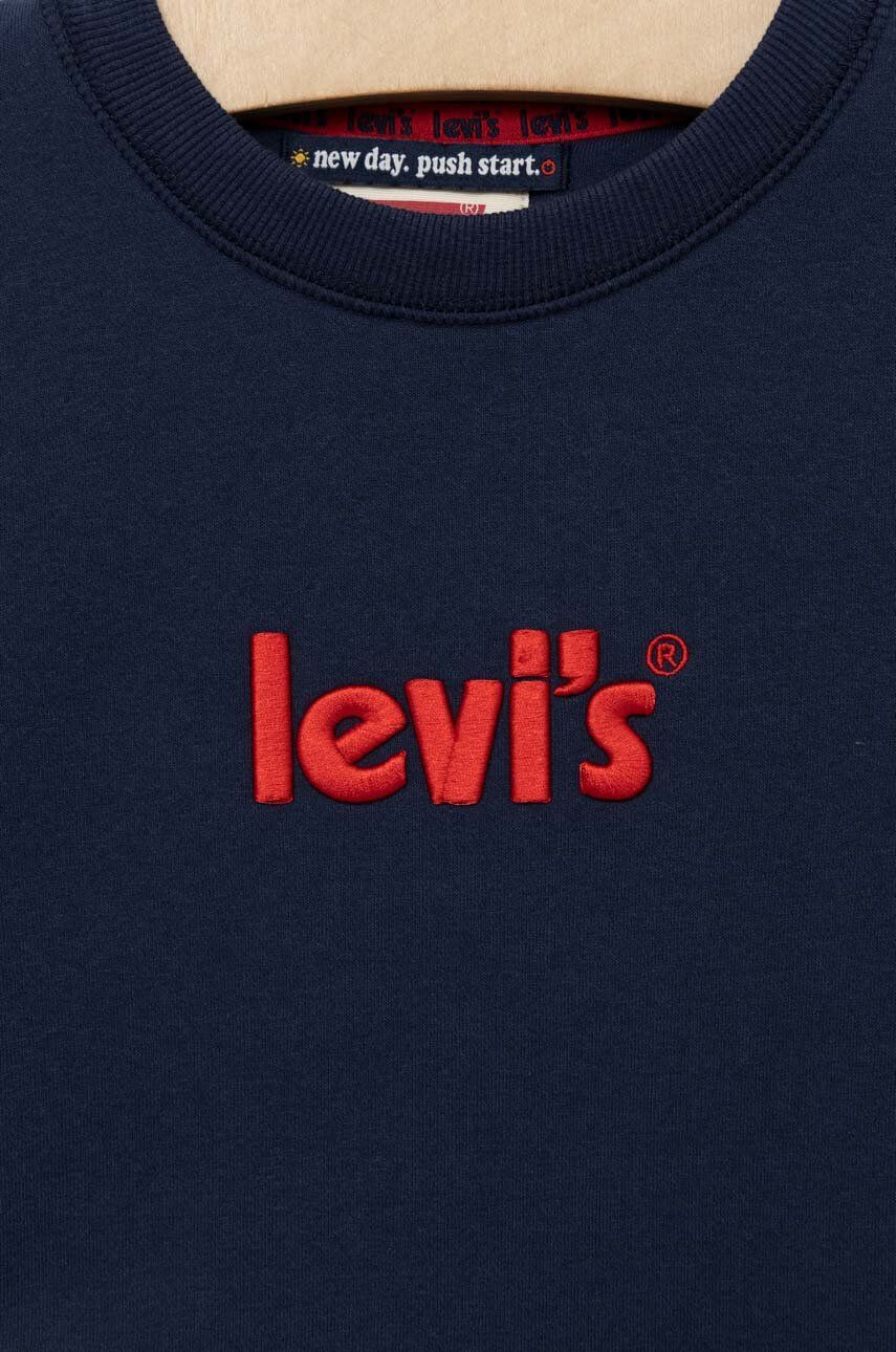 Levi's Детски суичър в тъмносиньо с десен - Pepit.bg