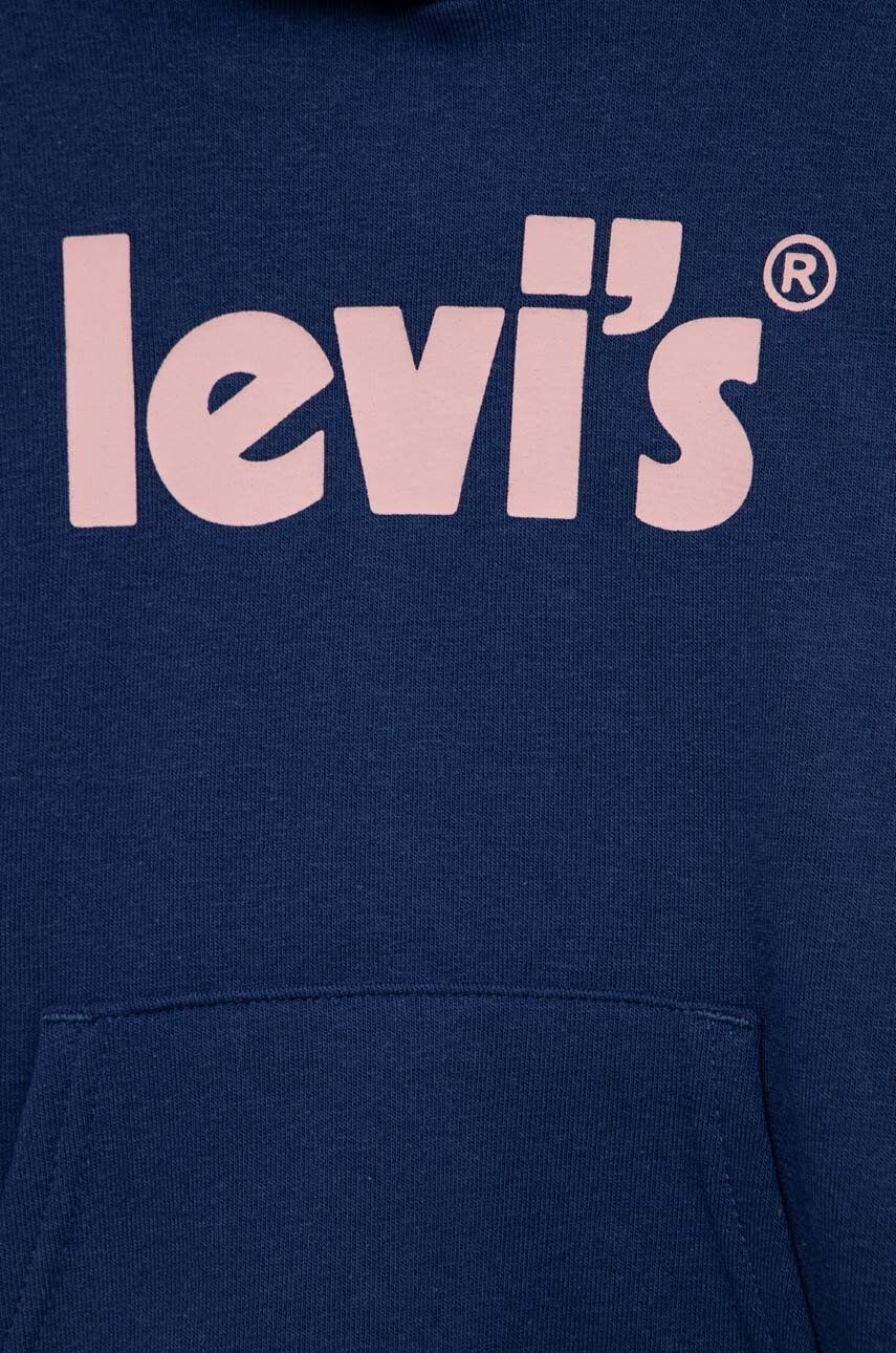 Levi's Детски суичър в тъмносиньо с качулка с принт - Pepit.bg