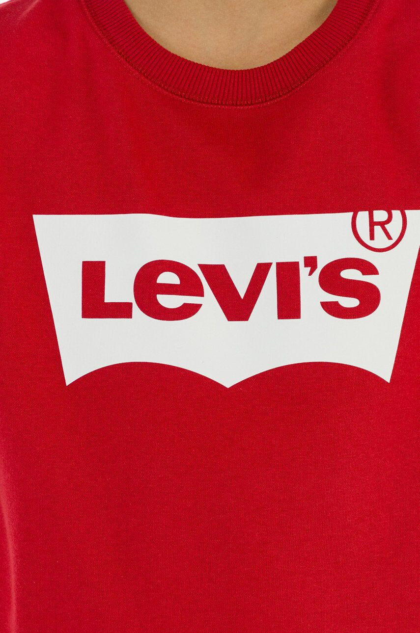 Levi's Детски суичър в червено с принт - Pepit.bg