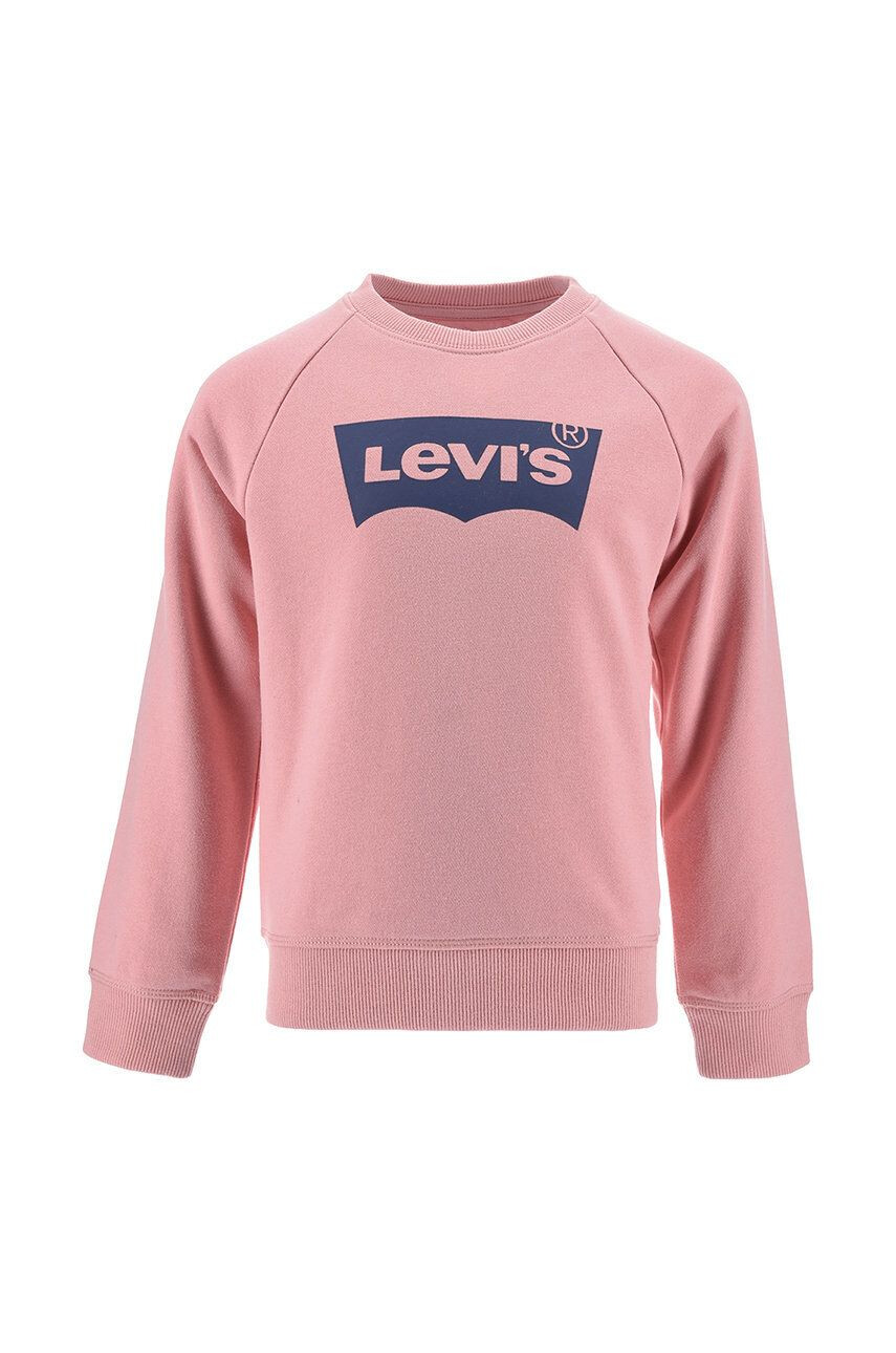 Levi's Детски суичър в розово с принт - Pepit.bg