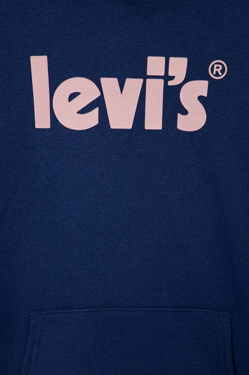 Levi's Детски суичър в тъмносиньо с качулка с принт - Pepit.bg