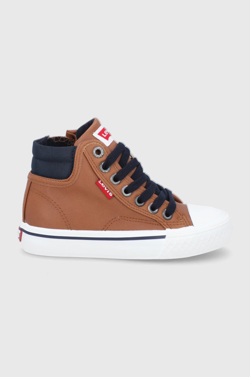 Levi's Детски високи кецове в кафяво - Pepit.bg