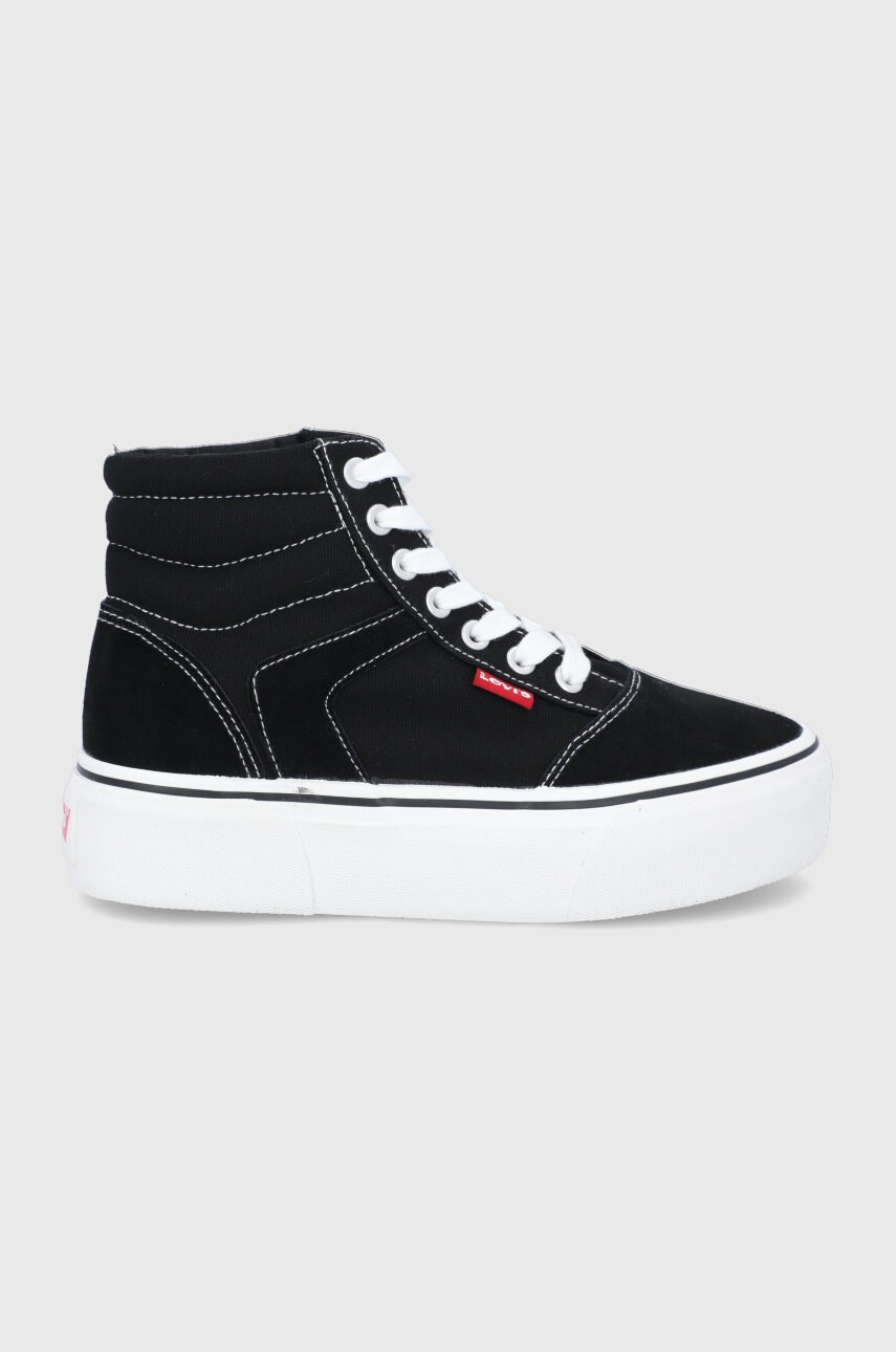 Levi's Детски високи кецове в бяло - Pepit.bg