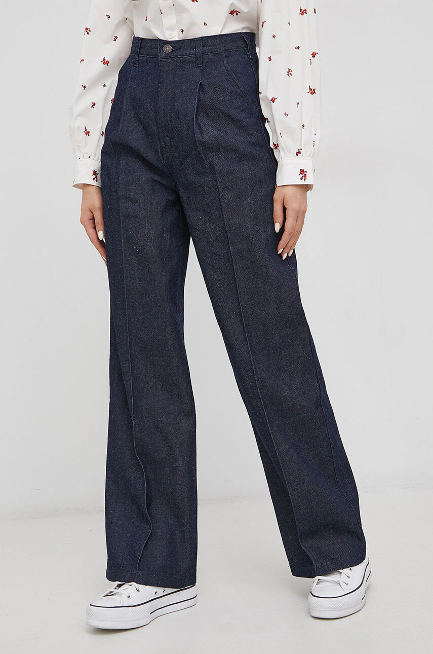 Levi's Дънки xFelix дамски в тъмносиньо с висока талия - Pepit.bg