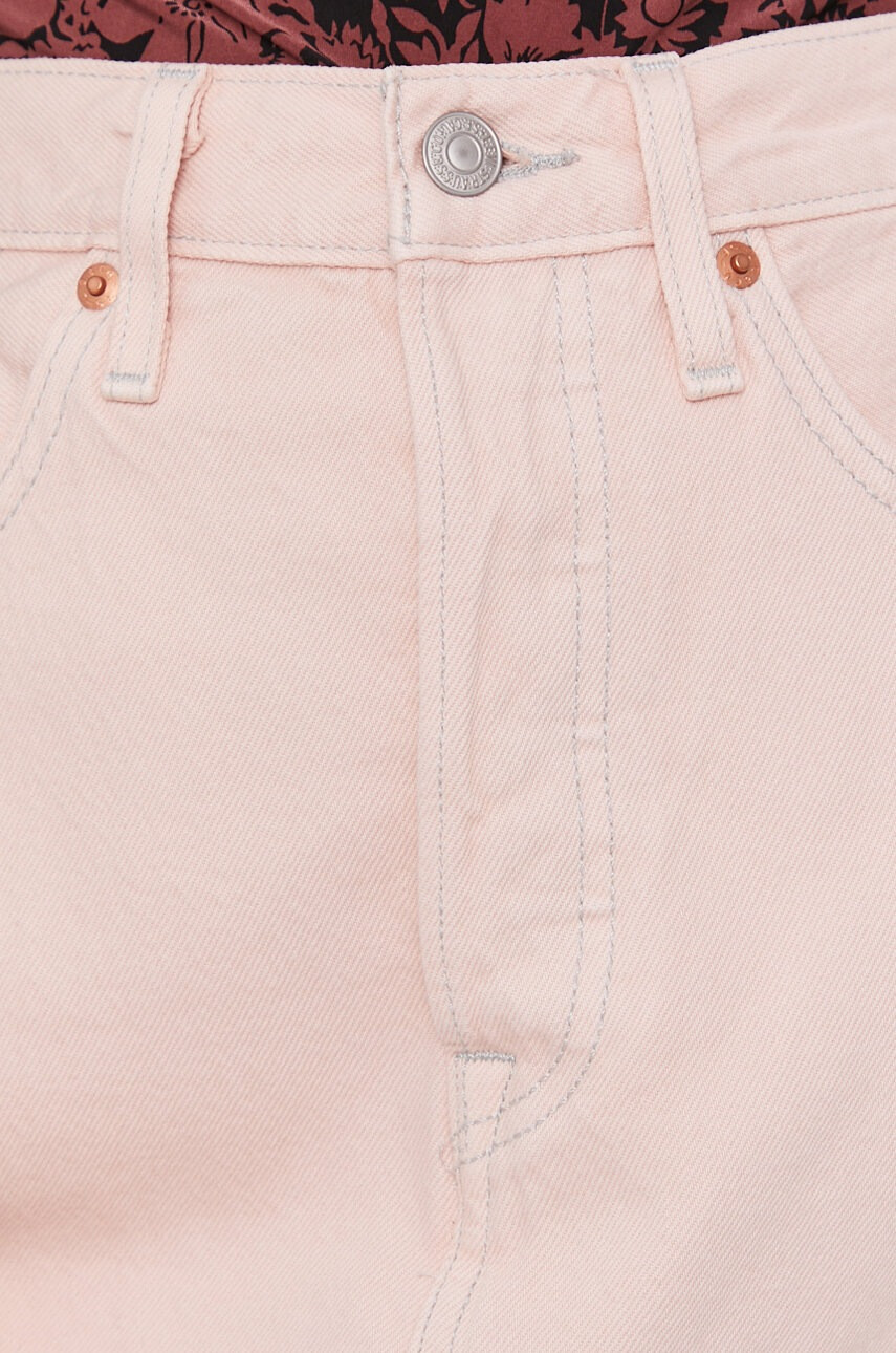 Levi's Дънкова пола в розово къс модел със стандартна кройка - Pepit.bg
