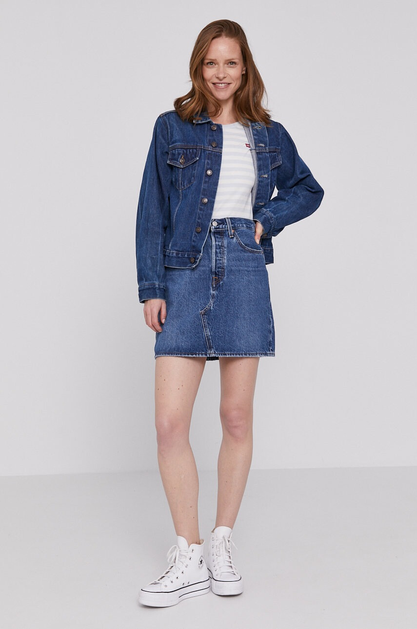 Levi's Дънкова пола къс модел със стандартна кройка - Pepit.bg