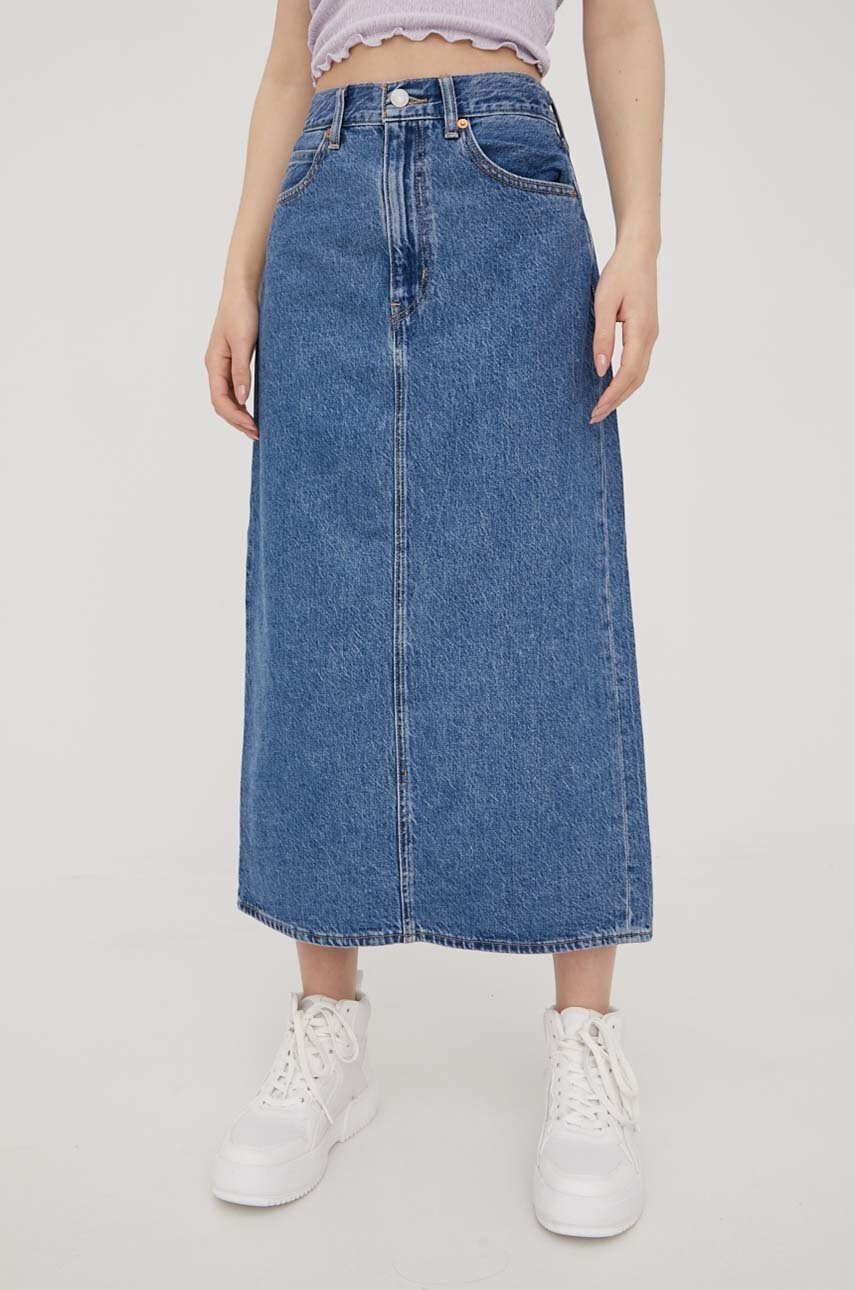 Levi's Дънкова пола къс модел разкроен модел - Pepit.bg