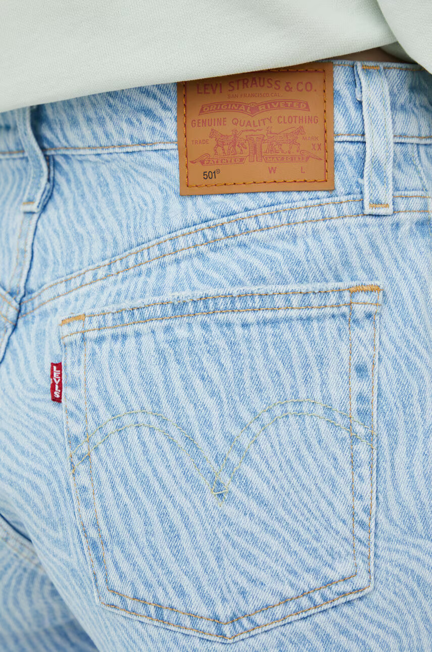 Levi's Дънкови къси панталони 501 Original с десен с висока талия - Pepit.bg