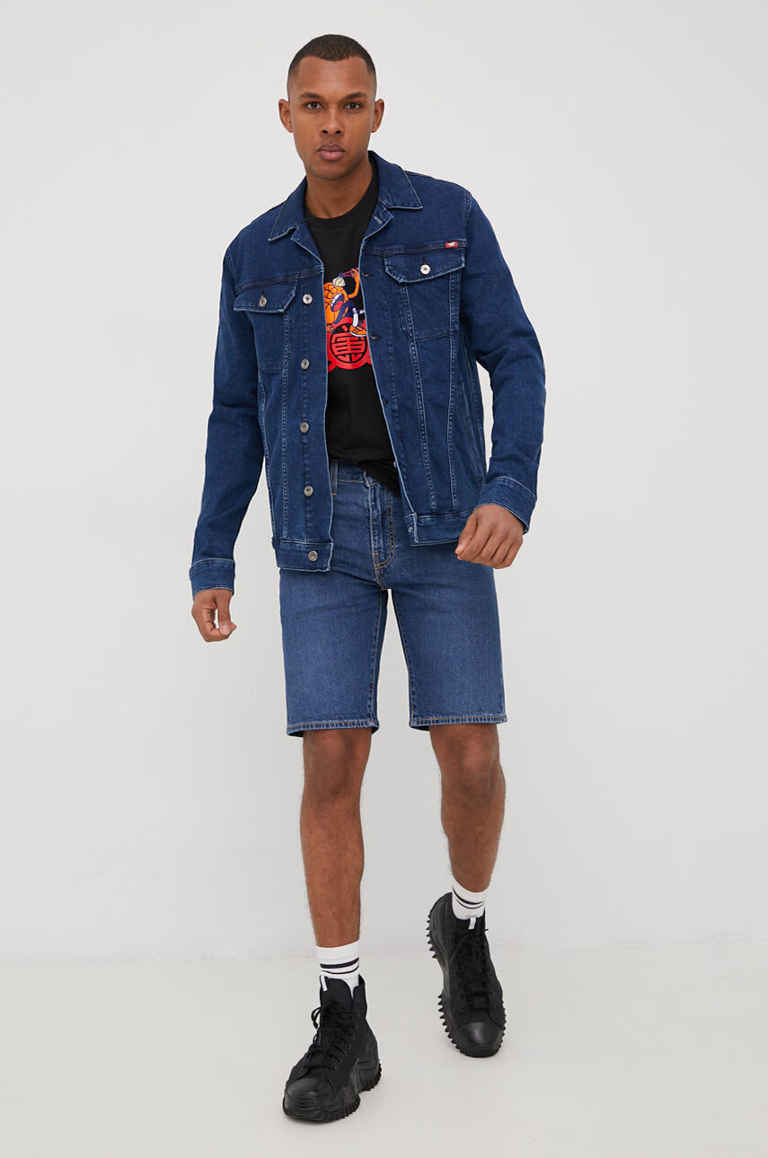 Levi's Дънкови къси панталони мъжко в тъмносиньо - Pepit.bg