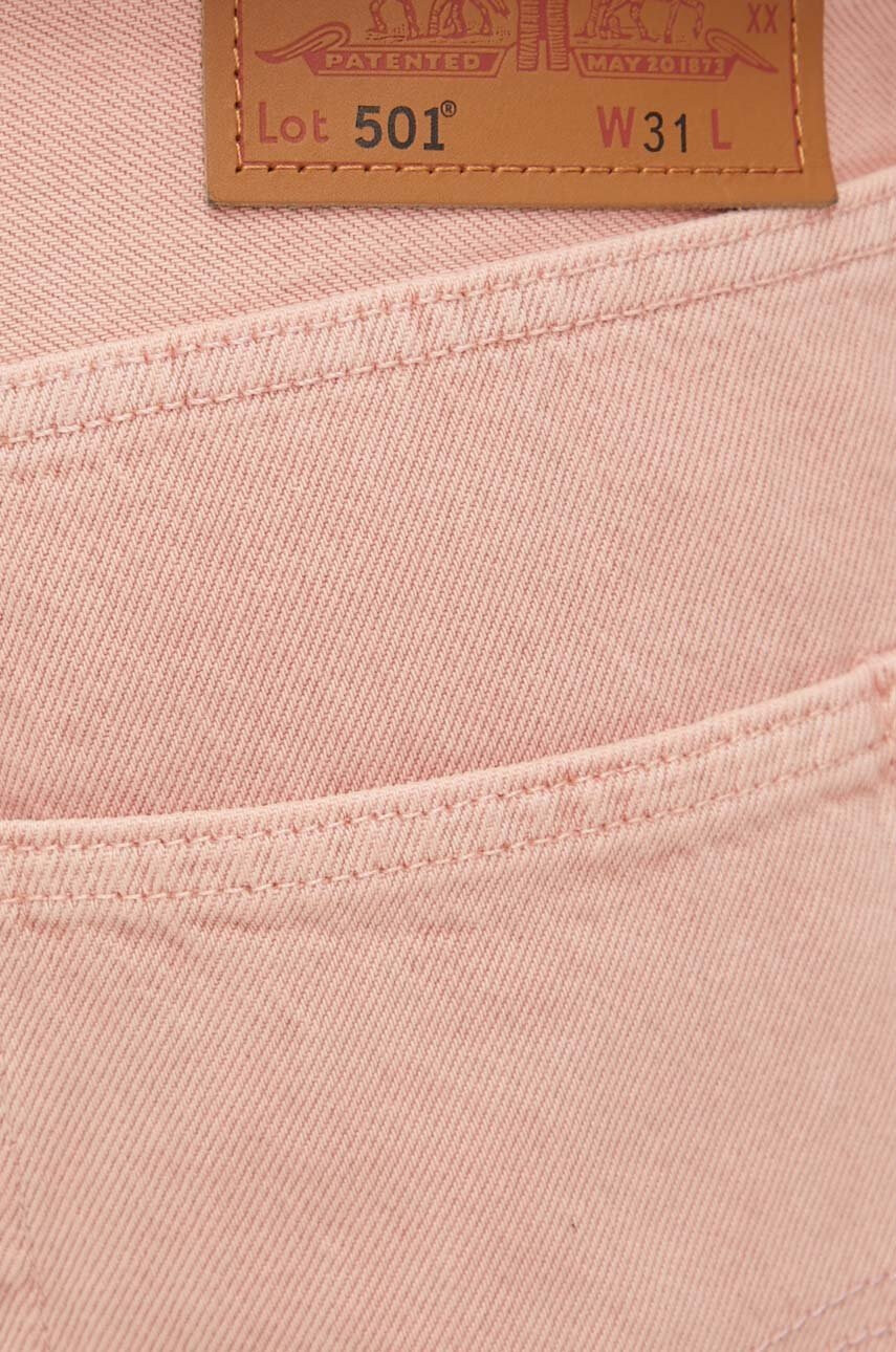 Levi's Дънкови къси панталони мъжко в розово - Pepit.bg